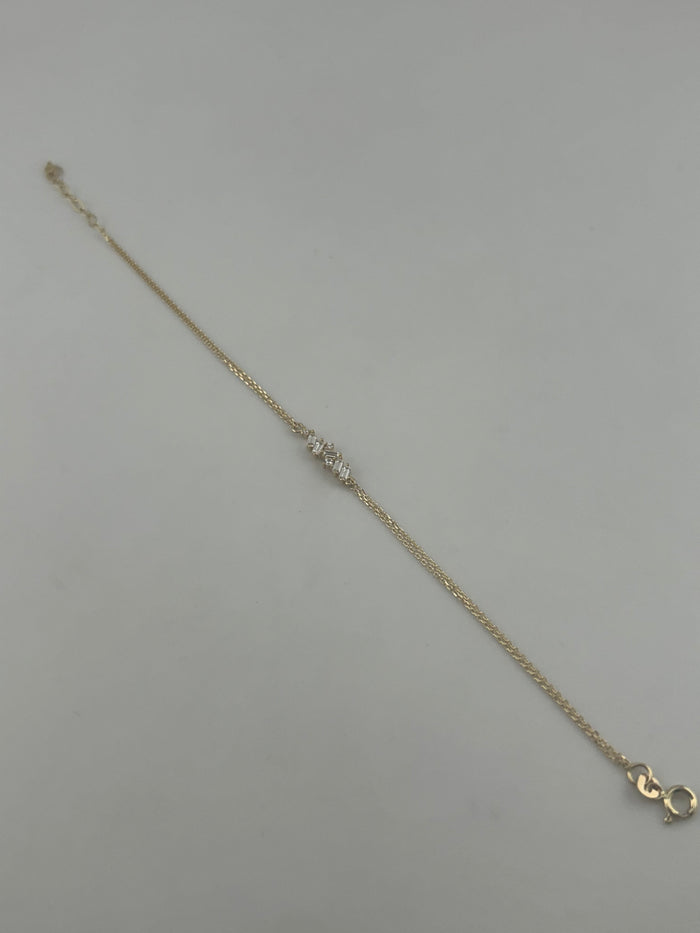 18K Yellow Gold Multi-Shape Cubic Zirconia Bracelet