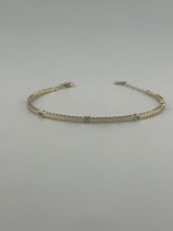 18K Yellow Gold Multi-Shape Cubic Zirconia Bangle - Image 2
