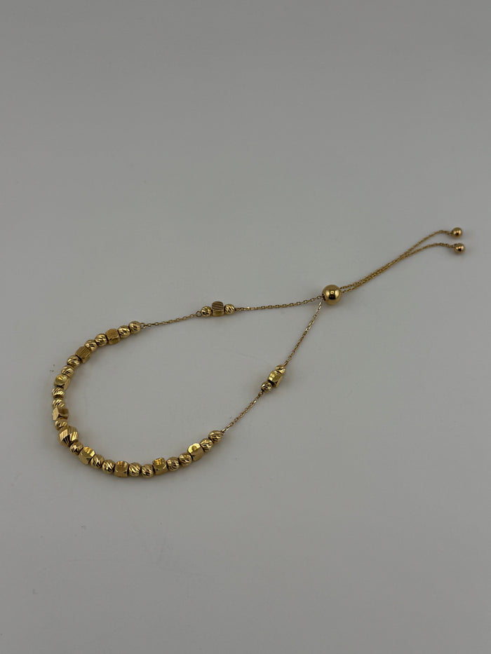 18K Solid Gold | Golden Élan Bead Bracelet