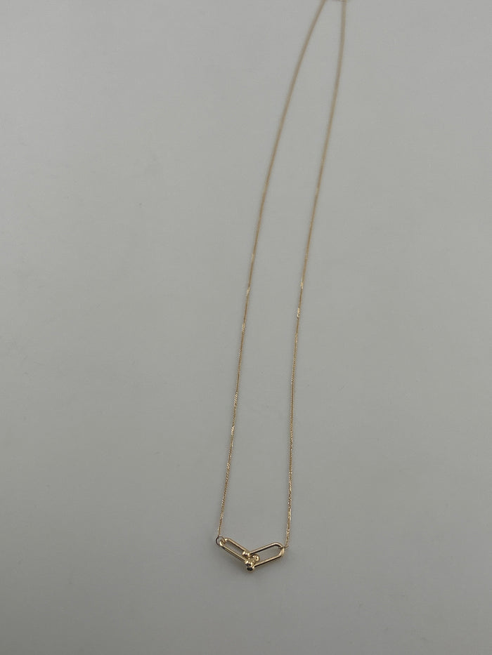 Dainty Interlink Chain – 18K Solid Gold