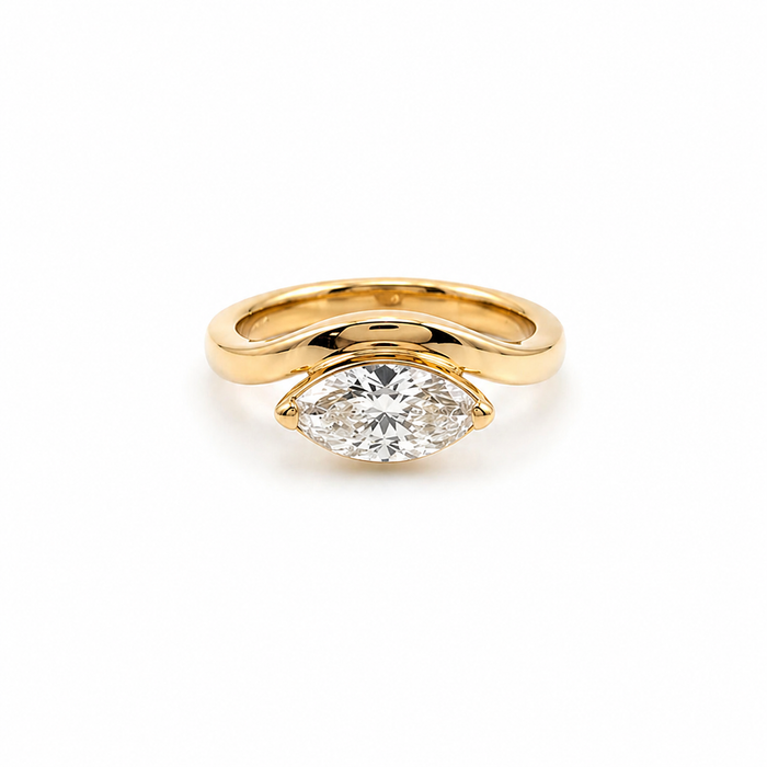 1 carat marquise east west lab diamond ring