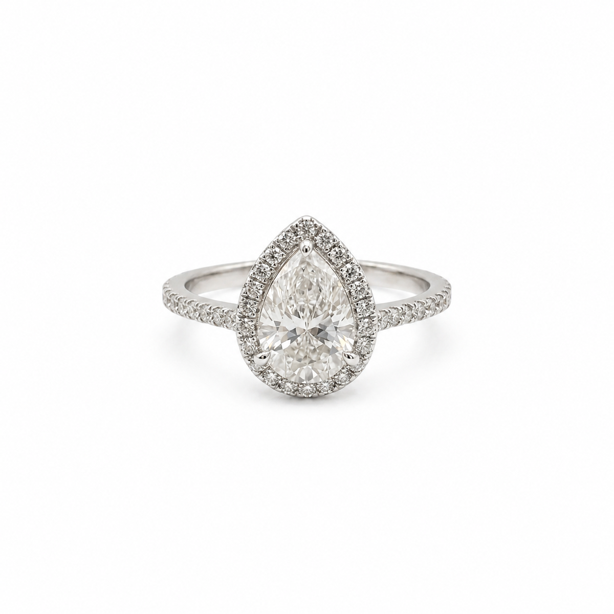 14K White Gold Bear-Shaped Ring - Image 1