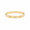 Bangle that opens with a screw, 18k gold, hollow, regular width