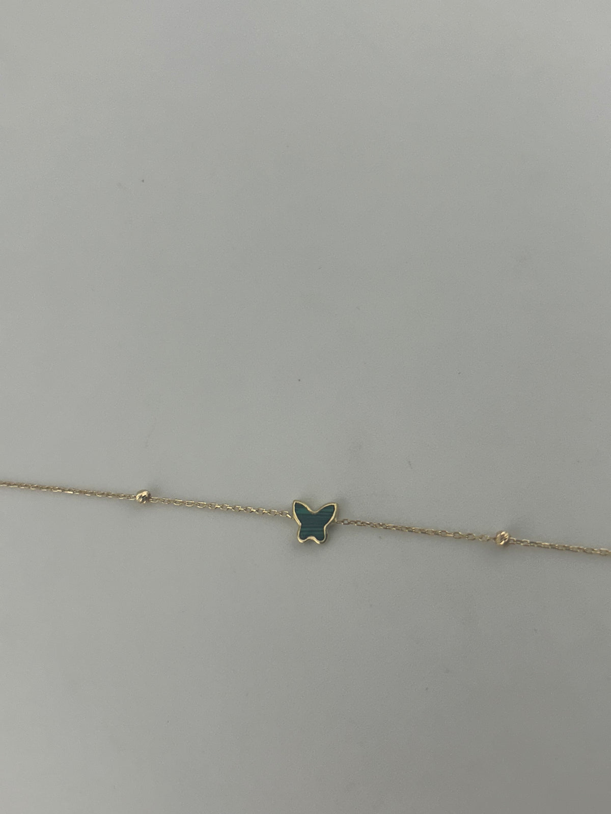 18K Yellow Gold Butterfly Bracelet with Colored Stones - Image 5