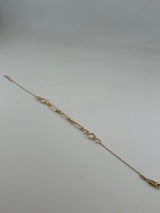 18K Solid Gold Paperclip Link Anklet - Image 3