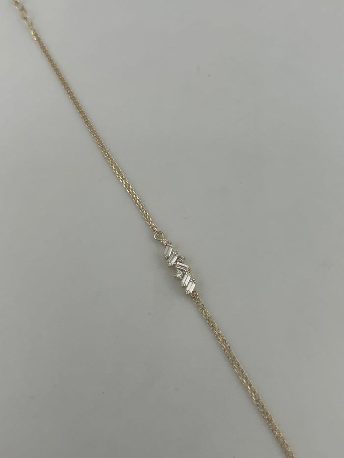 18K Yellow Gold Multi-Shape Cubic Zirconia Bracelet