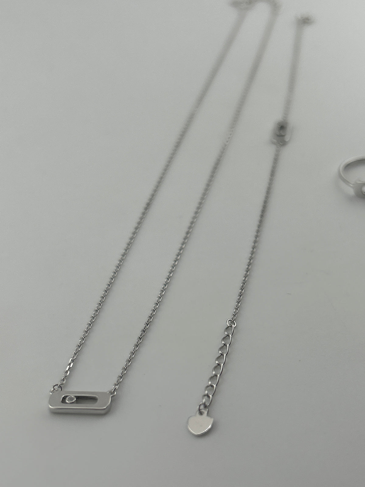 Solid Silver Jewelry Set with Premium Movable CZ Stones – Necklace, Bracelet, Ring & Stud Earrings - Image 3