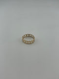18K Solid Gold Petite Interlocking Circle Lattice Band