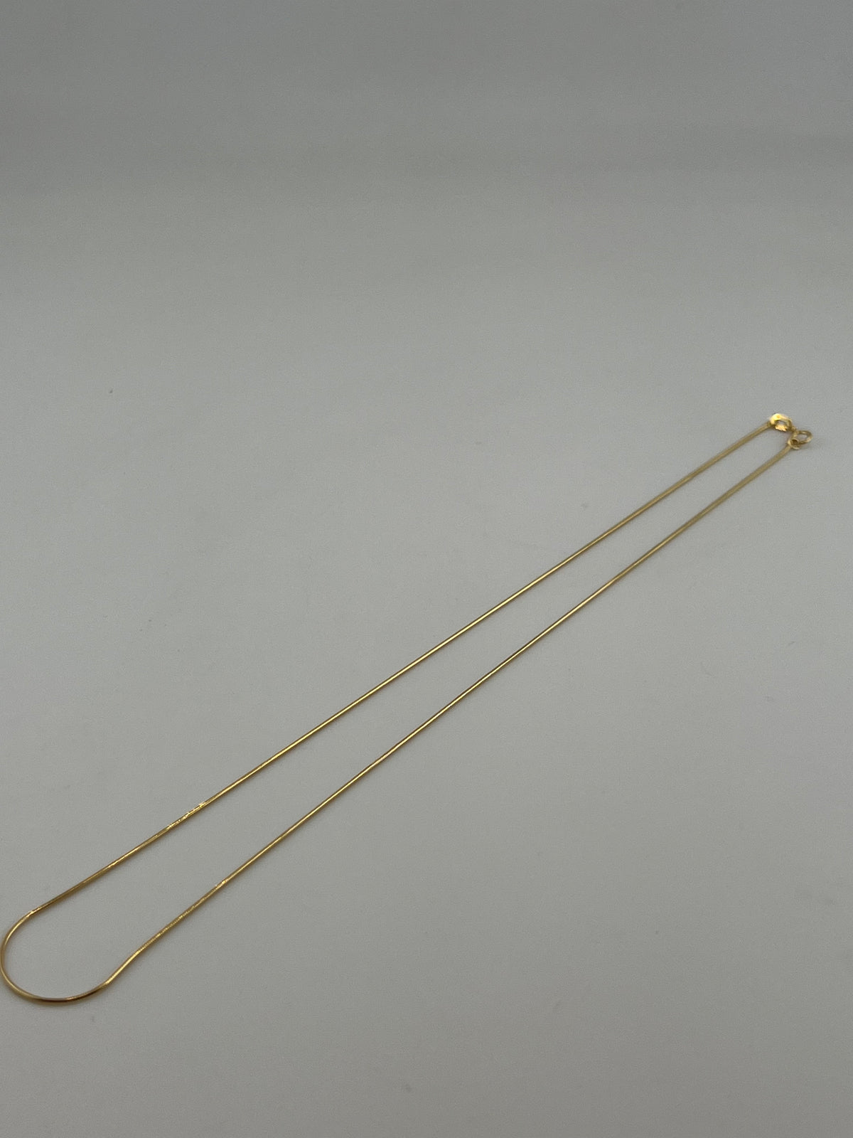 Heavyweight 18K Solid Gold Herringbone Necklace - Image 1