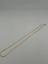 Heavyweight 18K Solid Gold Herringbone Necklace - Image 1