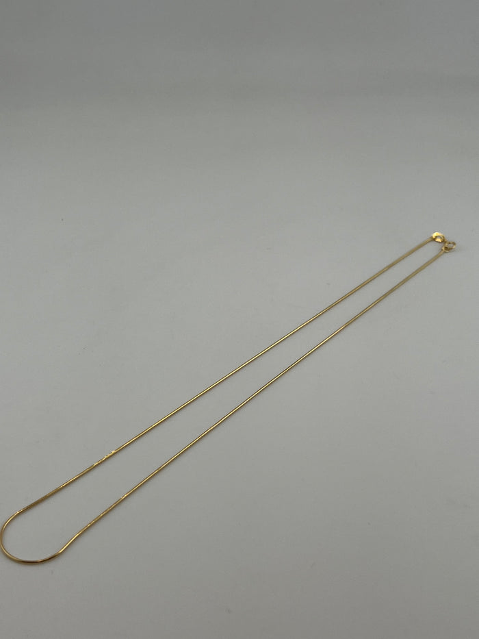 Heavyweight 18K Solid Gold Herringbone Necklace