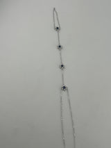 925 Sterling Silver Blue Stone Hand Chain - Image 1