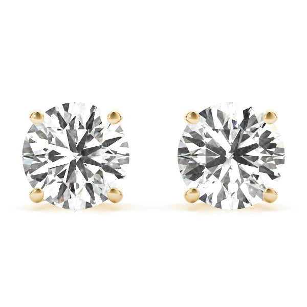 Solitaire Diamond Stud Earrings 1c