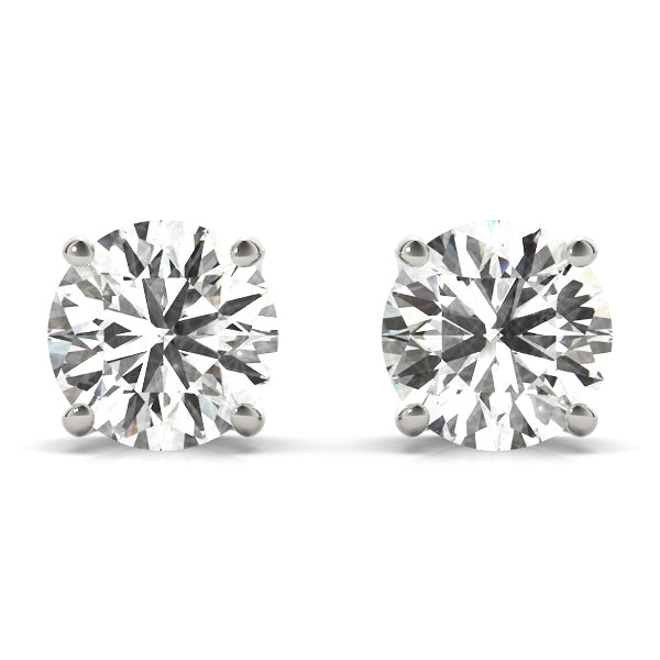 Solitaire Diamond Stud Earrings 1c