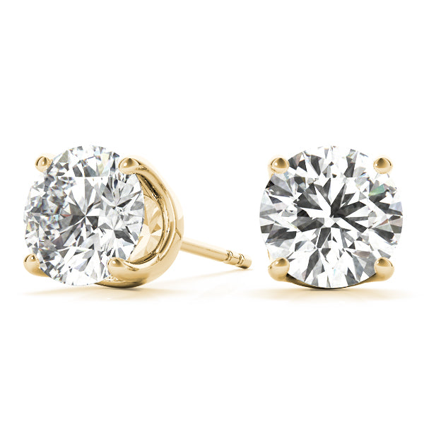 Solitaire Diamond Stud Earrings 1c