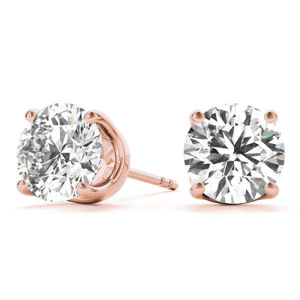 Solitaire Diamond Stud Earrings 1c