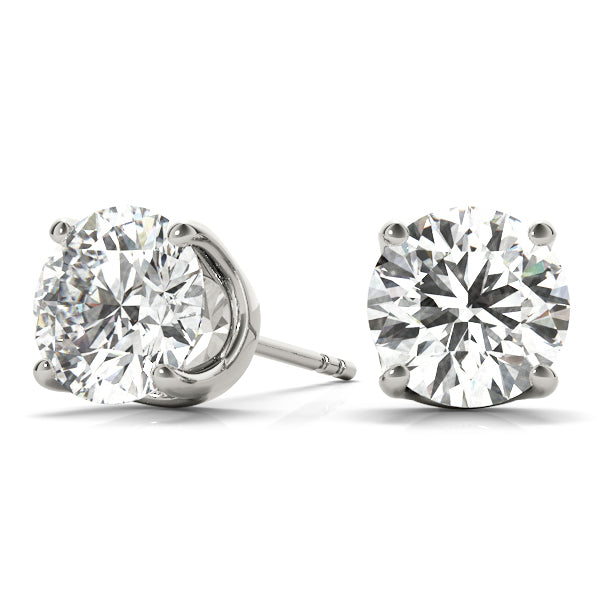 Solitaire Diamond Stud Earrings 1c