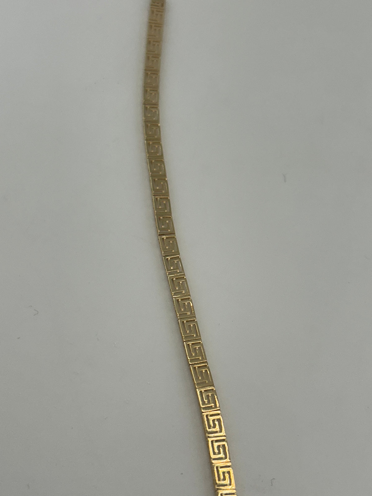 18K Solid Gold Classic Greek Key Pattern Bracelet - Image 2