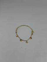 18K Solid Gold Charm Baby Bangle - Image 6