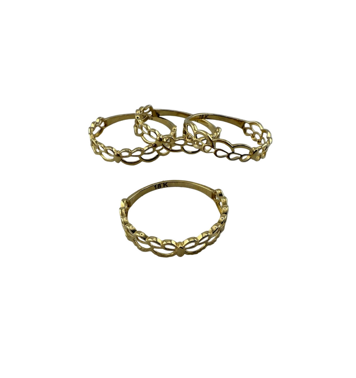 Dainty ring solid 18k gold