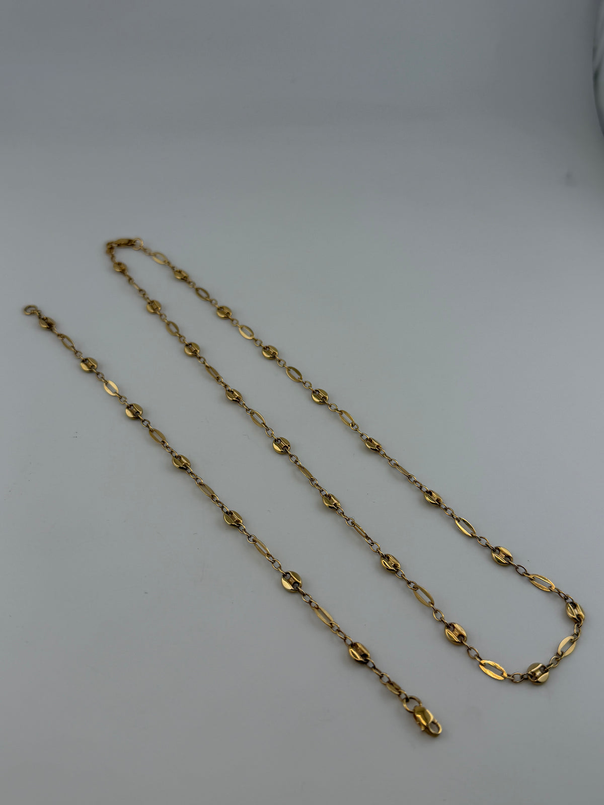 The Aurelia 18K Solid Gold Necklace & Bracelet Set - Image 1