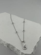 925 sterling Silver Clasp Necklace | Premium CZ - Image 3
