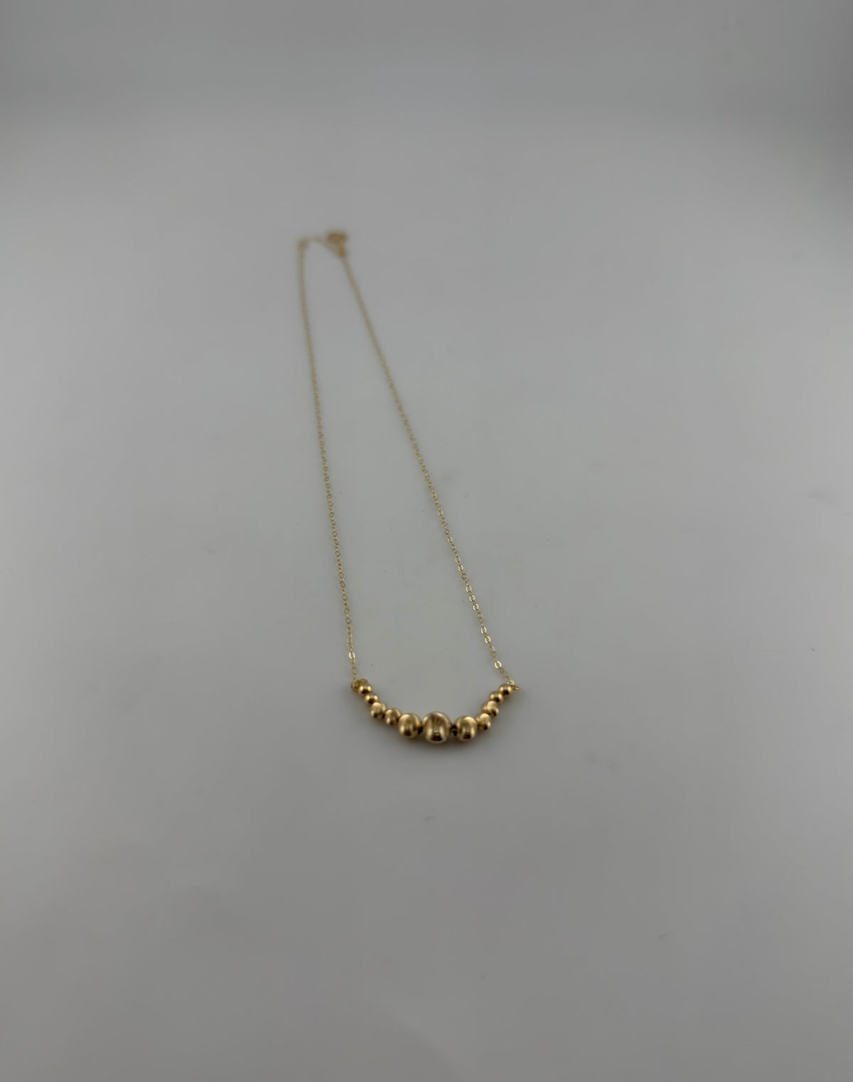 18K Gold Graduated Ball Cluster Necklace - Image 2