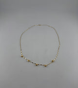 5 gold balls necklace with fine sequin chain - Image 1