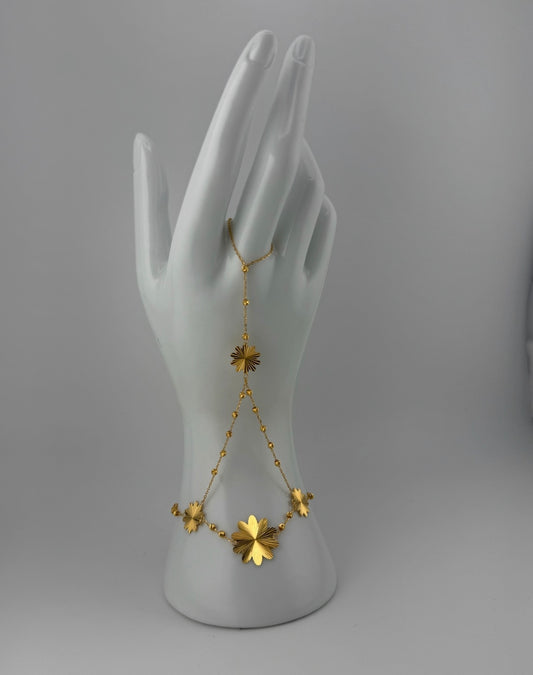 Solid 21k gold handchain