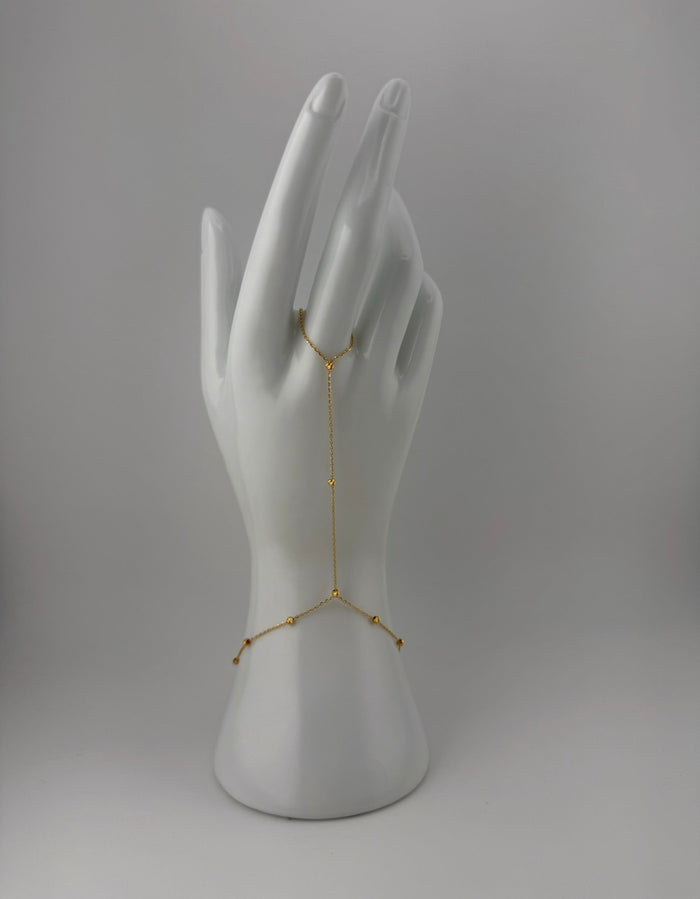 Solid 21k gold handchain