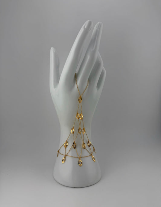 Solid 21k gold handchain