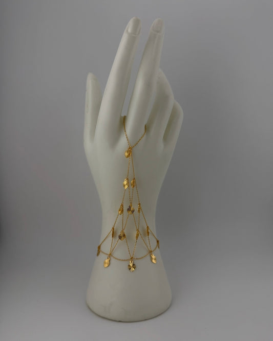Solid 21k gold handchain