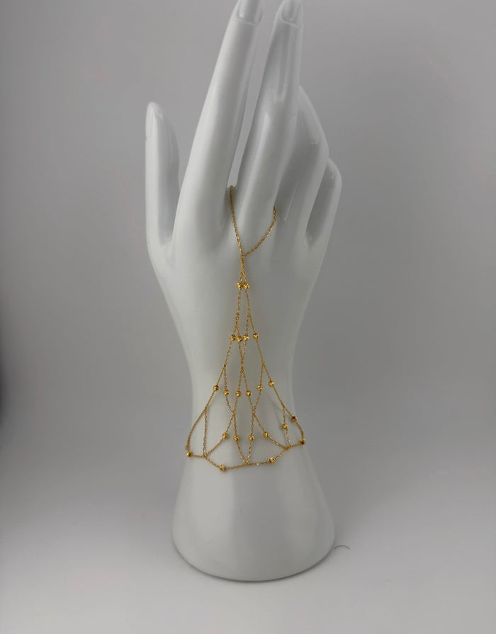 Solid 21k gold handchain