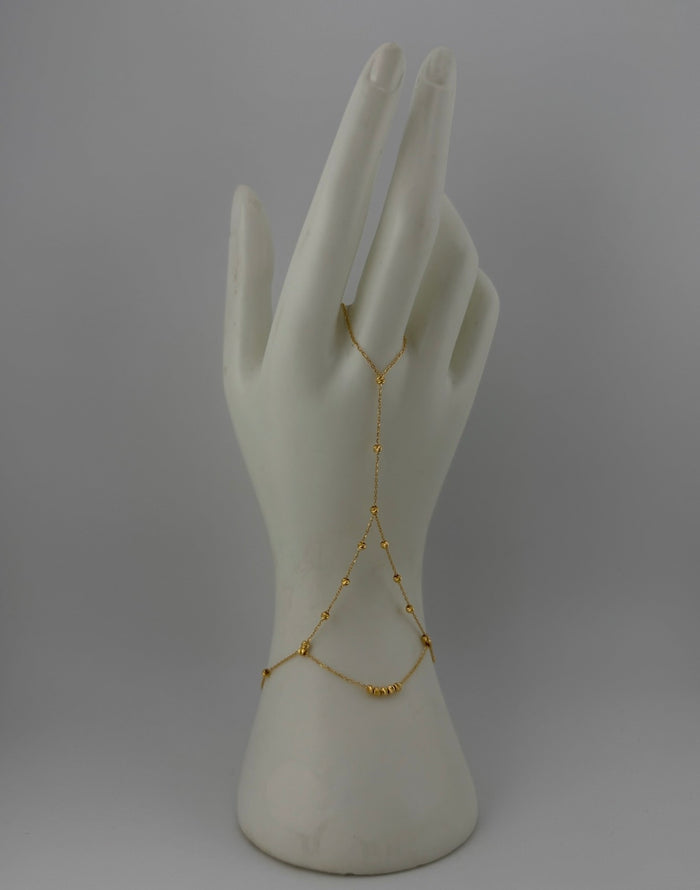 Solid 21k gold handchain