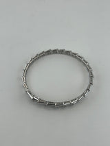 Silver Snake Bangle with CZ Stones - Image 2