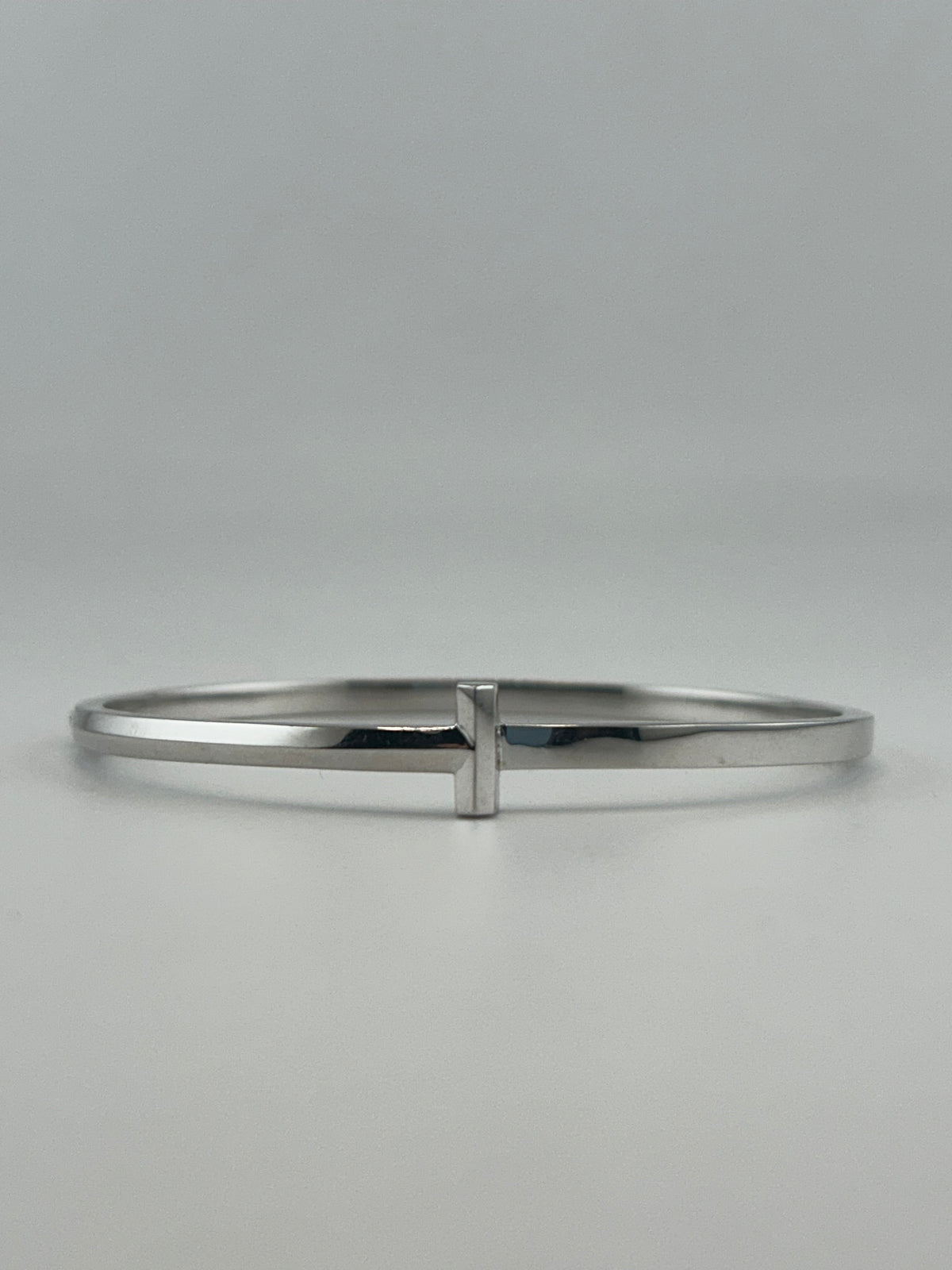 Silver T Bangle - Image 1