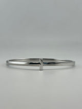 Silver T Bangle - Image 1