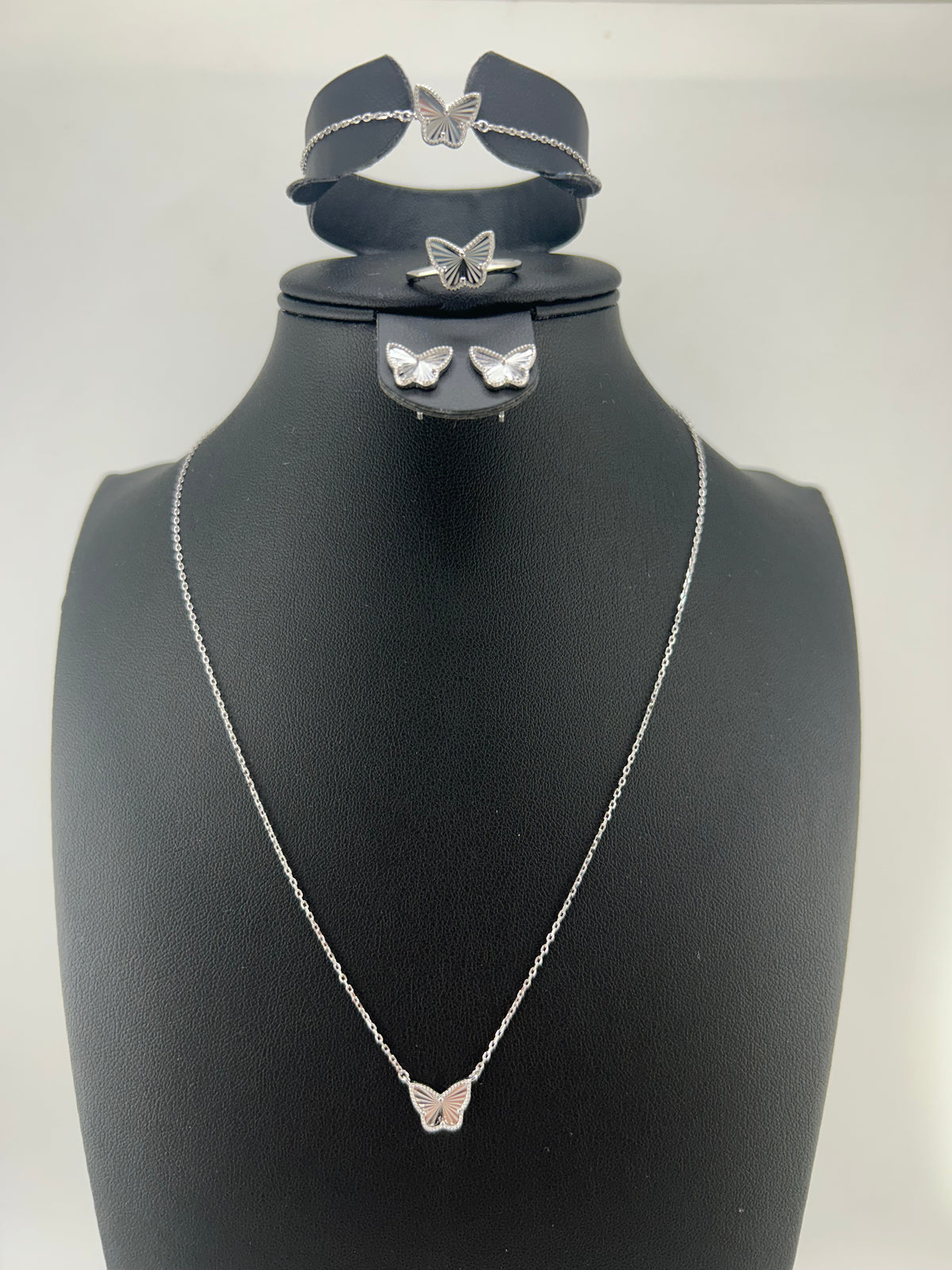 Small Silver Butterfly Set - Image 1