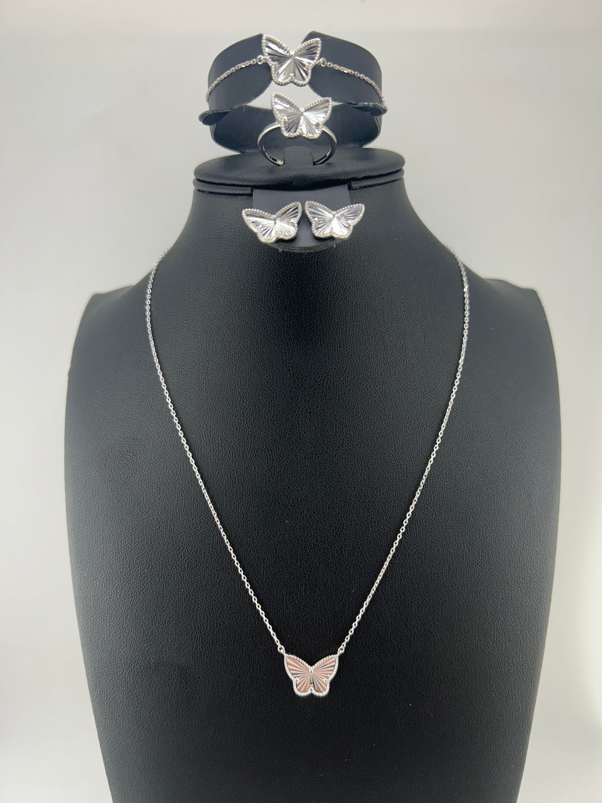 Large Silver Butterfly Set - Image 1