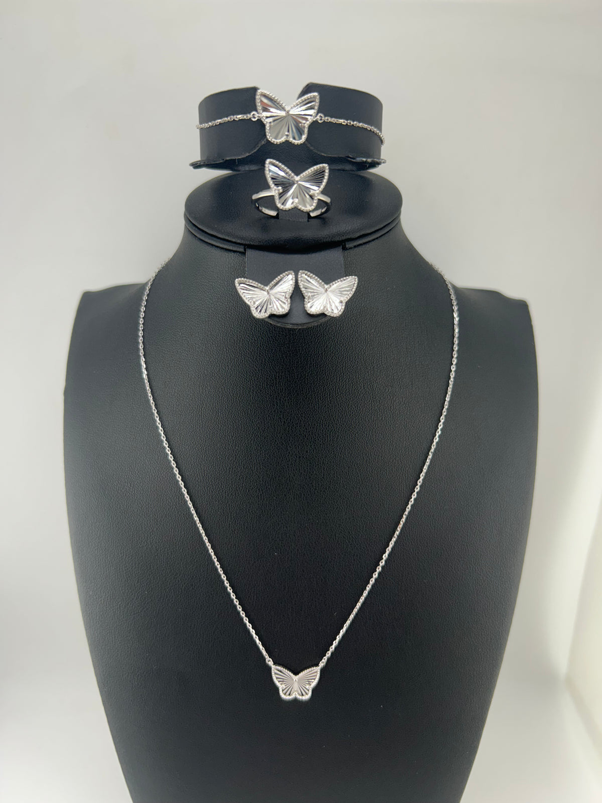 Large Silver Butterfly Set - Image 2