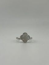 Sterling Silver Clover Ring - White Clover - Image 1
