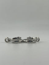 Silver Snake Earrings with CZ stones - Image 1