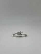 Silver Snake Ring with Pave CZ Stones - Thin - Image 3