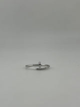 Thins Silver Nail Ring with premium zircon stones - Image 1