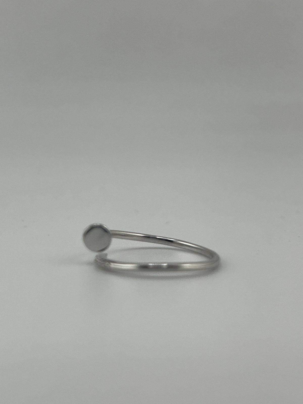 Thins Silver Nail Ring with premium zircon stones - Image 2