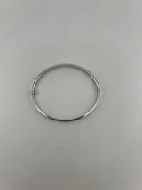 Thin hollow bangle, 18k white gold, opens with screw - Image 4