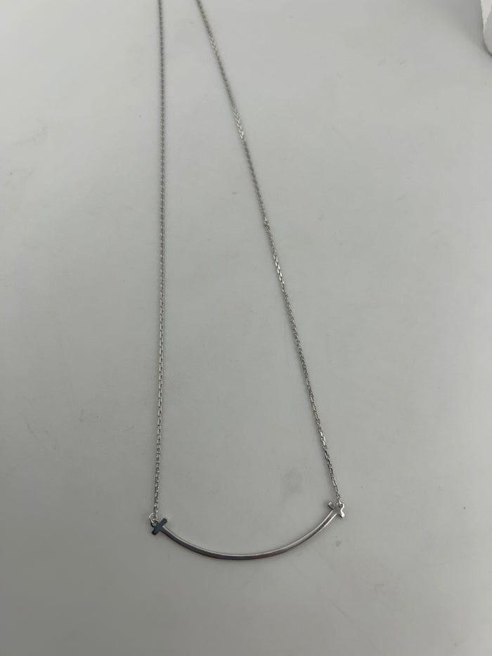 925 Sterling Silver T Necklace