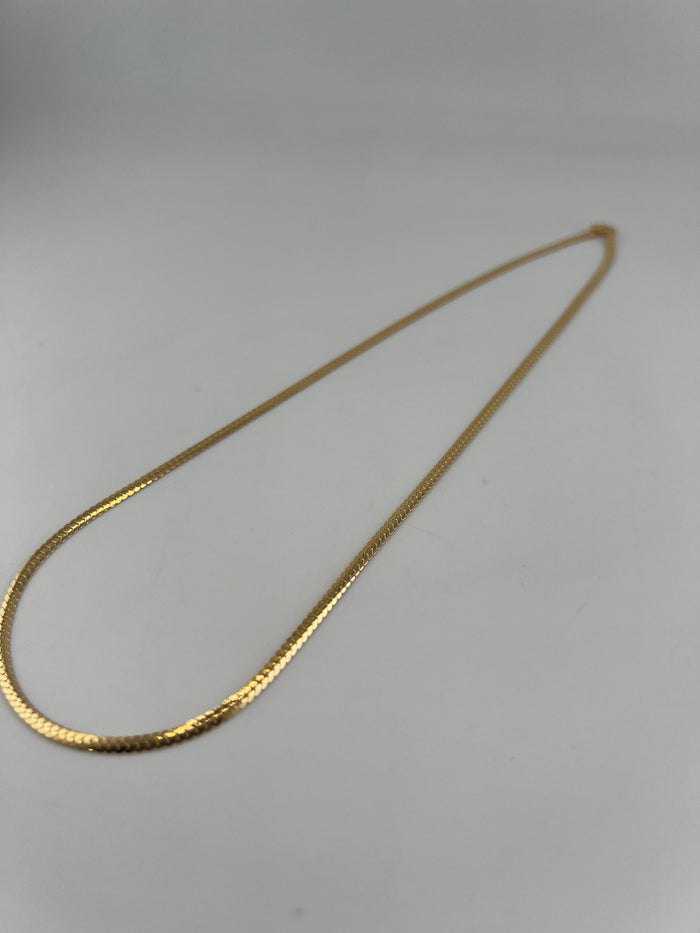18K Solid Gold Tight Cuban Link Chain