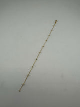 18K Solid Gold Diamond-Cut Beaded Bracelet - Image 2