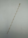 18K Solid Gold Diamond-Cut Beaded Bracelet